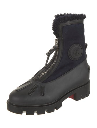 Christian Louboutin Suede Combat Boots