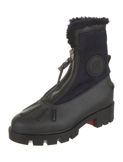 Christian Louboutin Suede Combat Boots
