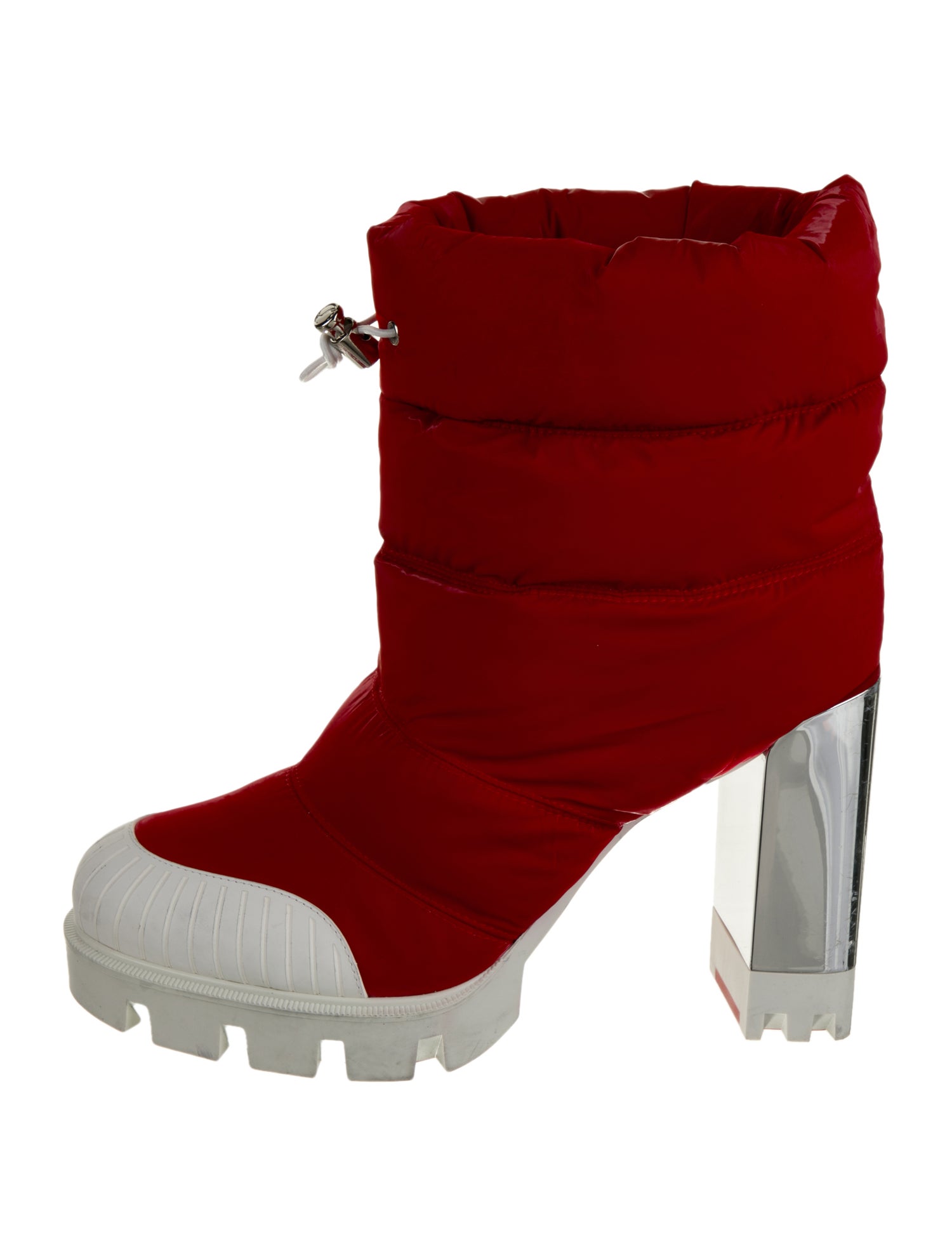 Christian Louboutin Nylon Colorblock Pattern Boots