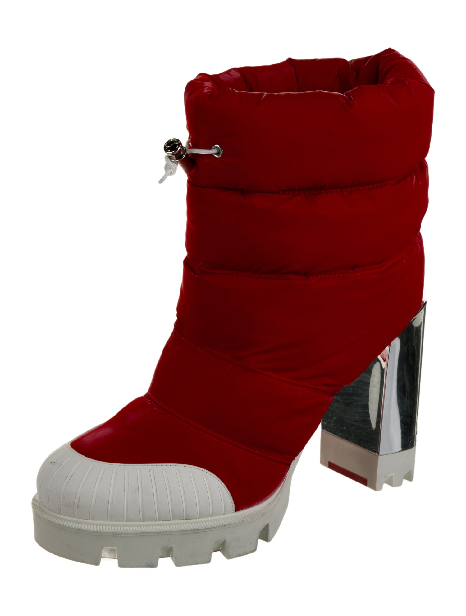 Christian Louboutin Nylon Colorblock Pattern Boots