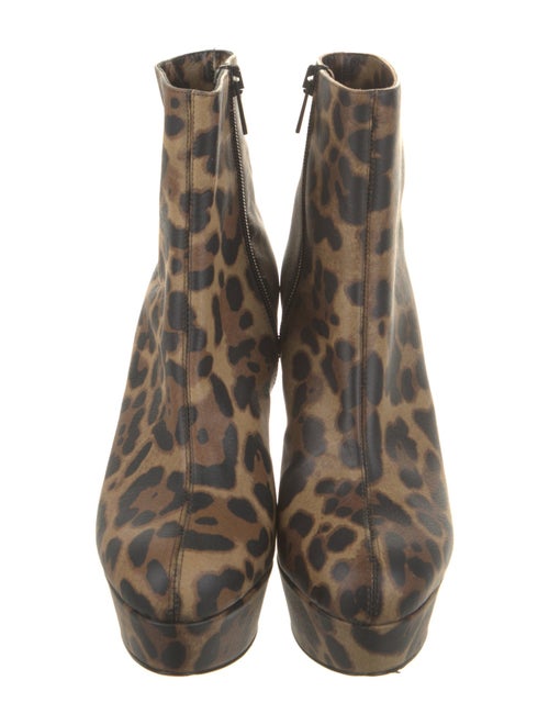 Christian Louboutin Leather Animal Print Boots