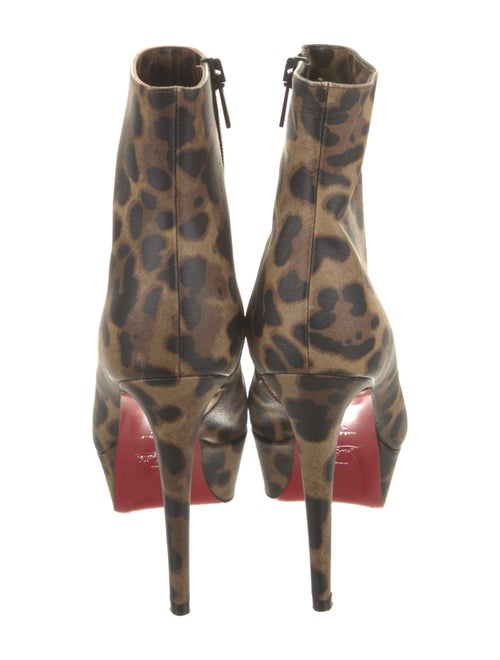 Christian Louboutin Leather Animal Print Boots