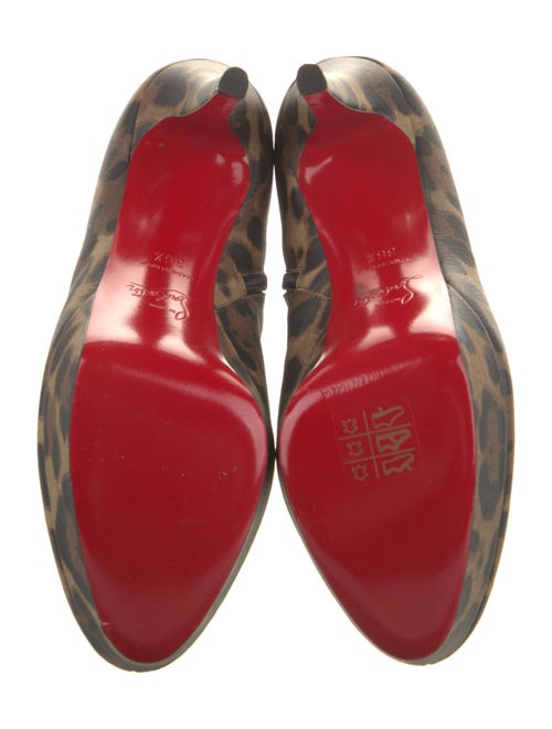 Christian Louboutin Leather Animal Print Boots