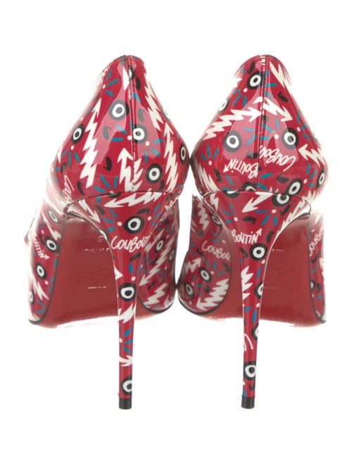 Christian Louboutin Patent Leather Printed Pumps