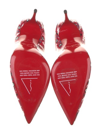 Christian Louboutin Patent Leather Printed Pumps