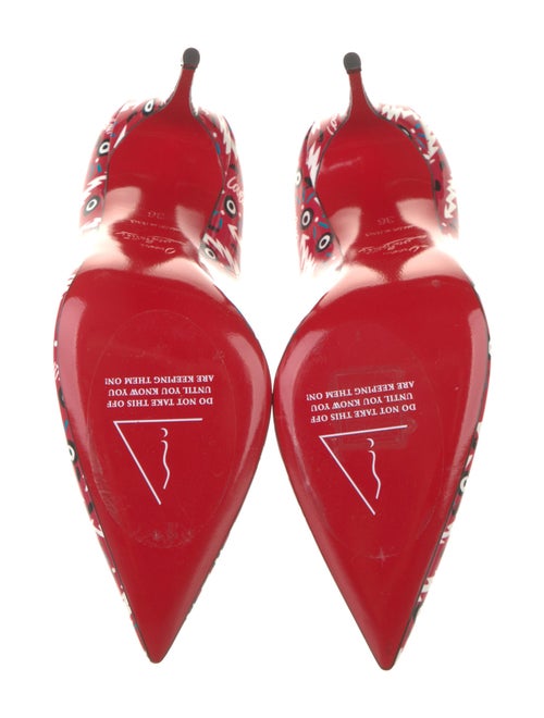 Christian Louboutin Patent Leather Printed Pumps