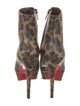 Christian Louboutin Leather Animal Print Boots