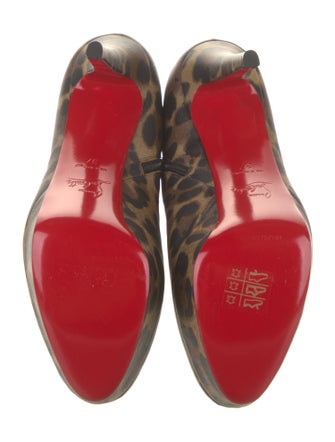 Christian Louboutin Leather Animal Print Boots