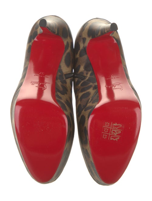 Christian Louboutin Leather Animal Print Boots