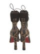 Christian Louboutin Leather Animal Print Lace-Up Boots