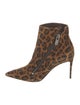 Christian Louboutin Suede Animal Print Boots