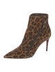 Christian Louboutin Suede Animal Print Boots