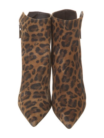 Christian Louboutin Suede Animal Print Boots