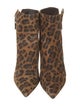 Christian Louboutin Suede Animal Print Boots