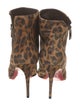 Christian Louboutin Suede Animal Print Boots