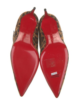 Christian Louboutin Suede Animal Print Boots