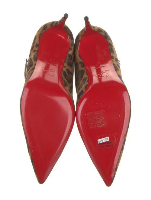 Christian Louboutin Suede Animal Print Boots