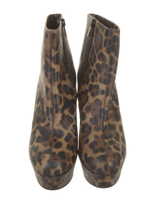Christian Louboutin Leather Animal Print Boots
