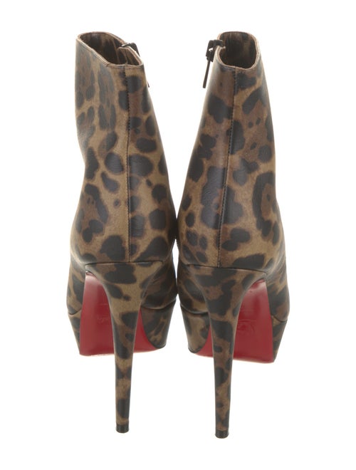 Christian Louboutin Leather Animal Print Boots
