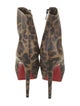 Christian Louboutin Leather Animal Print Boots