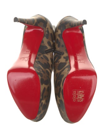Christian Louboutin Leather Animal Print Boots