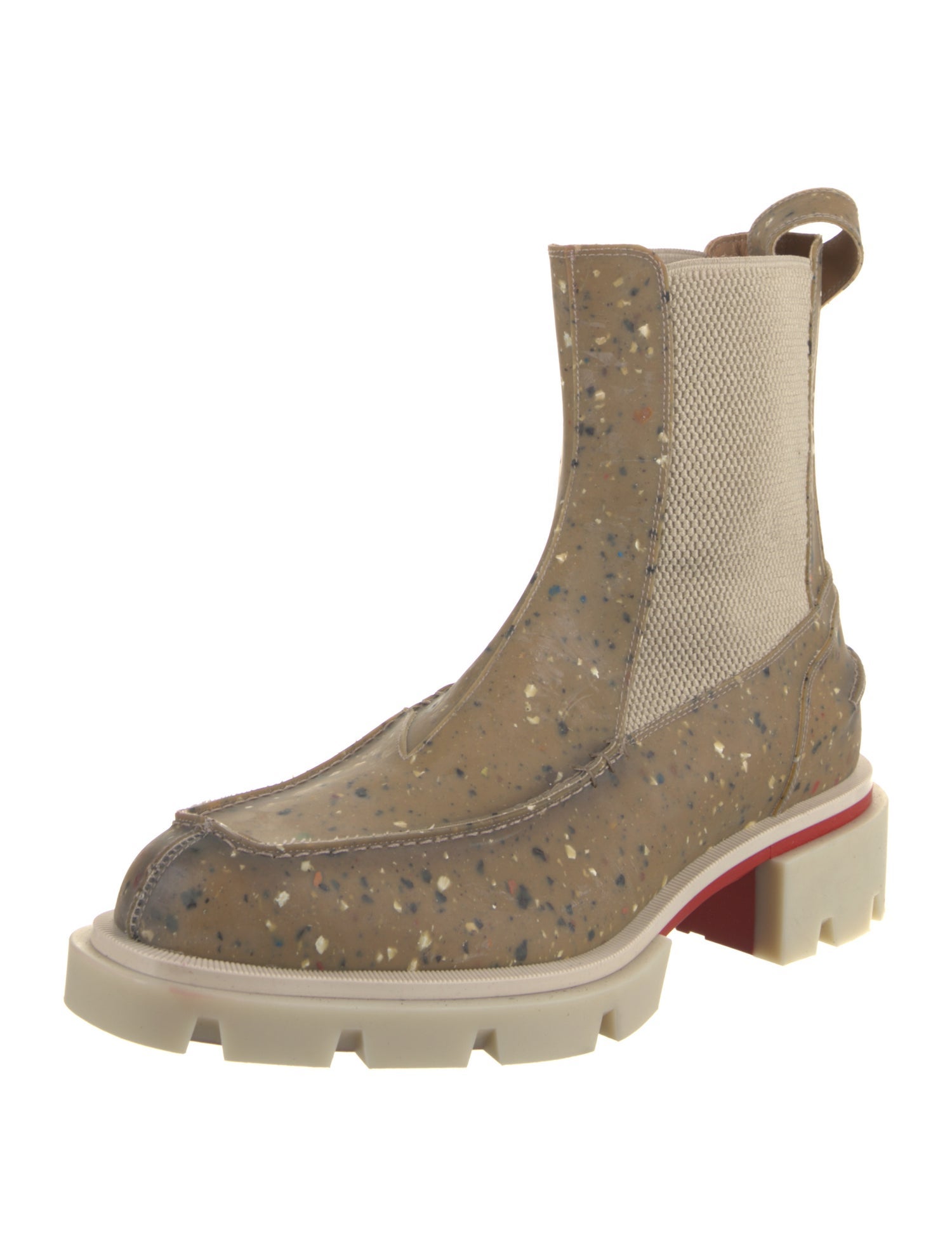 Christian Louboutin Spike Accents Rubber Rain Boots