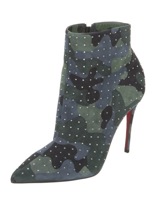 Christian Louboutin Suede Floral Print Boots
