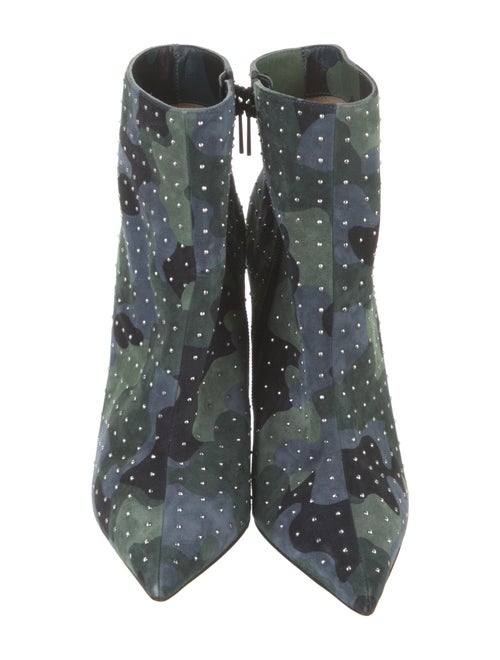 Christian Louboutin Suede Floral Print Boots