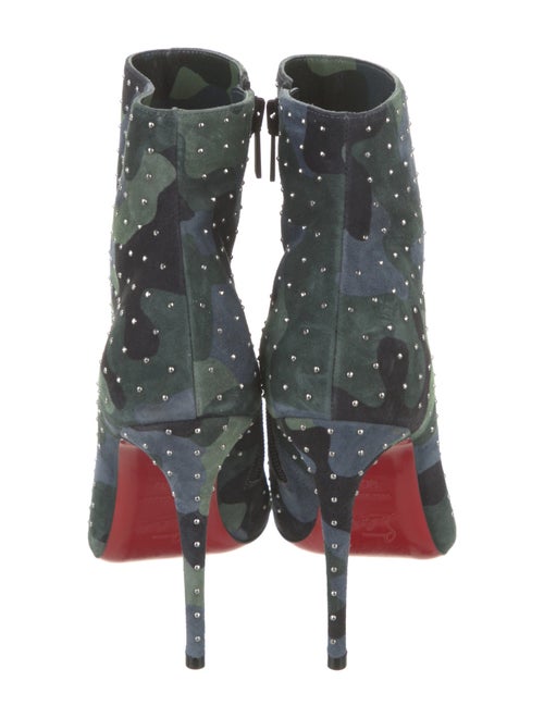 Christian Louboutin Suede Floral Print Boots