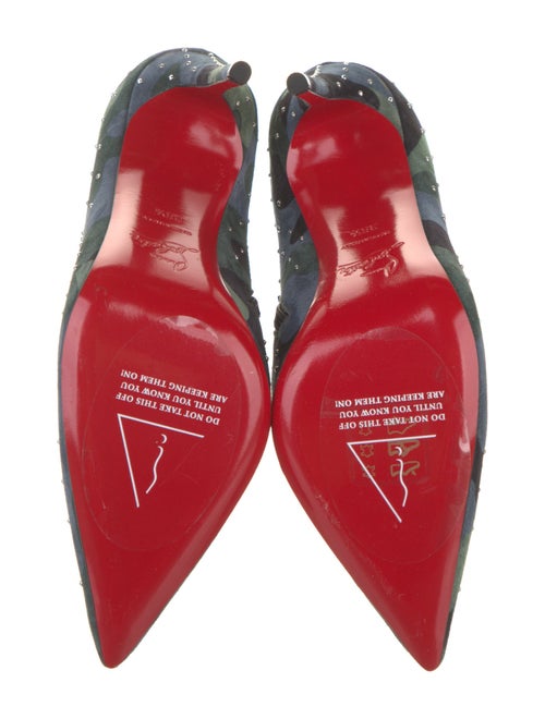 Christian Louboutin Suede Floral Print Boots