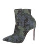Christian Louboutin Suede Camouflage Print Boots