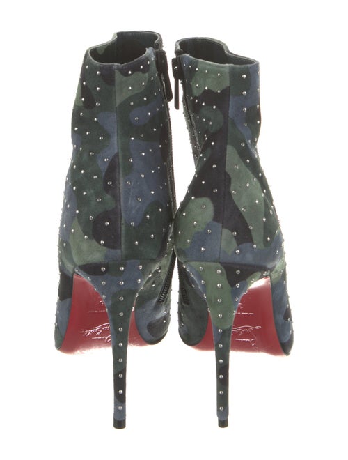 Christian Louboutin Suede Camouflage Print Boots