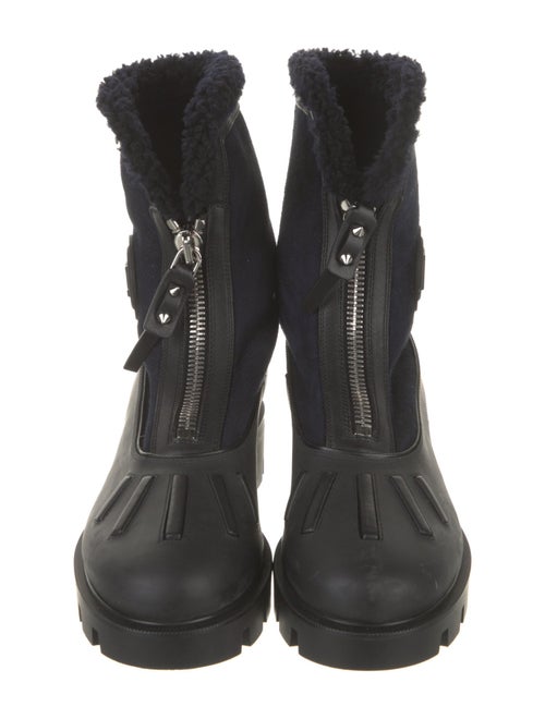 Christian Louboutin Spike Accents Nubuck Combat Boots