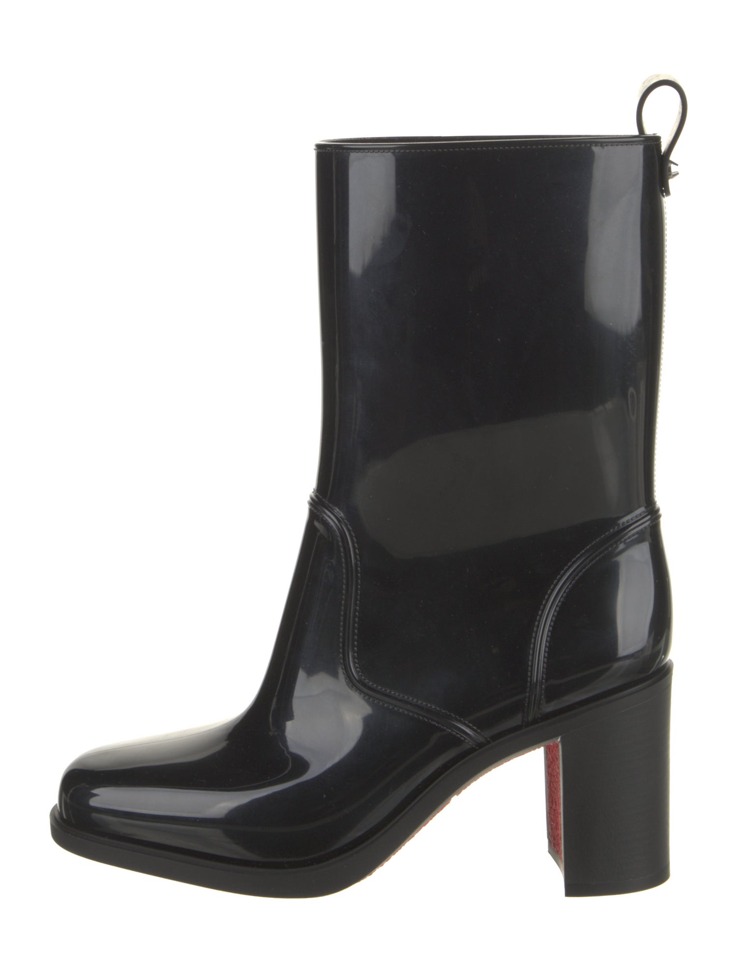 Christian Louboutin Spike Accents Rubber Rain Boots