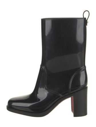Christian Louboutin Spike Accents Rubber Rain Boots