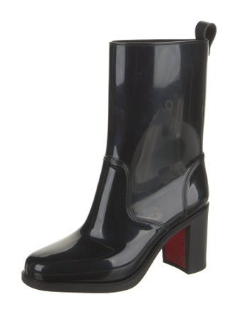 Christian Louboutin Spike Accents Rubber Rain Boots