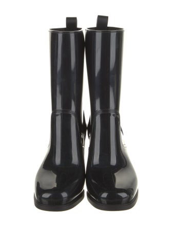 Christian Louboutin Spike Accents Rubber Rain Boots
