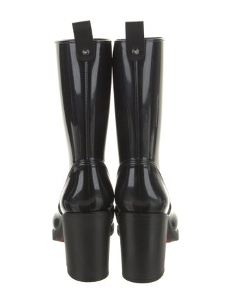 Christian Louboutin Spike Accents Rubber Rain Boots