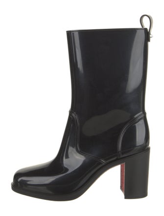 Christian Louboutin Spike Accents Rubber Rain Boots