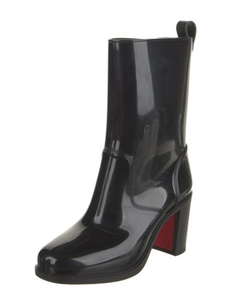 Christian Louboutin Spike Accents Rubber Rain Boots