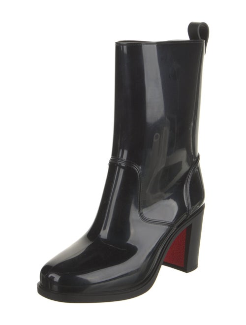 Christian Louboutin Spike Accents Rubber Rain Boots