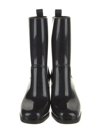 Christian Louboutin Spike Accents Rubber Rain Boots
