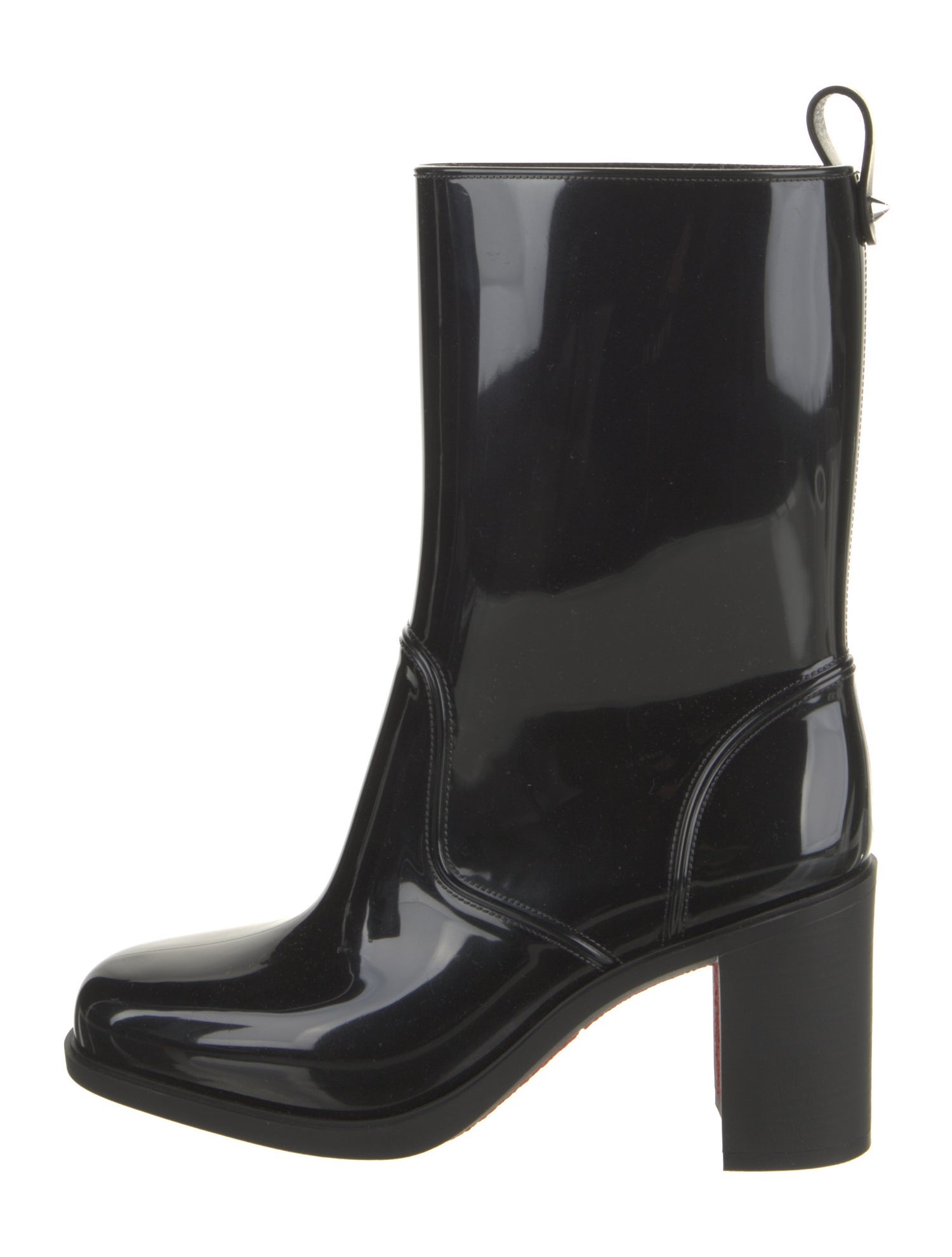 Christian Louboutin Spike Accents Rubber Rain Boots