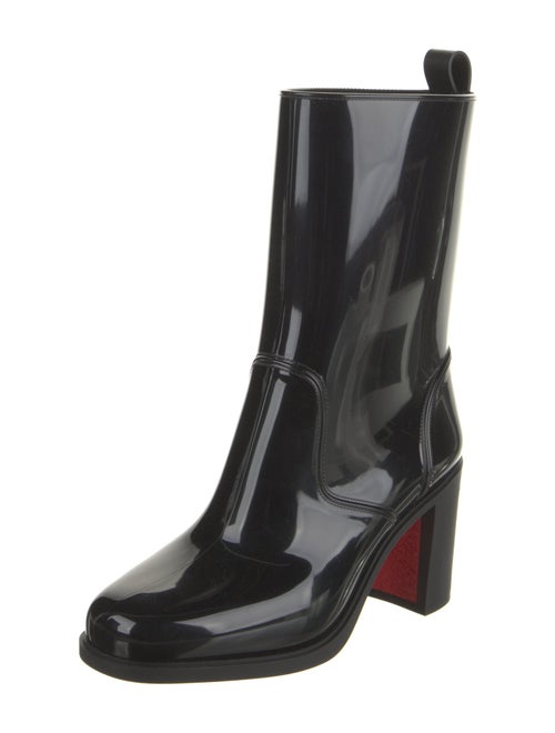 Christian Louboutin Spike Accents Rubber Rain Boots