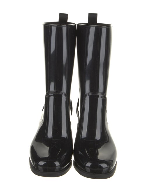 Christian Louboutin Spike Accents Rubber Rain Boots