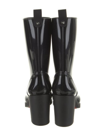 Christian Louboutin Spike Accents Rubber Rain Boots
