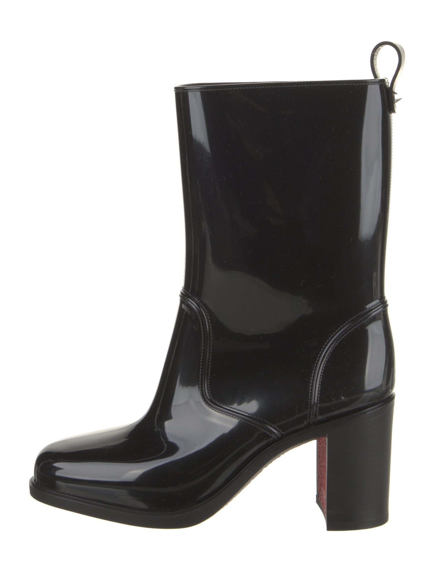 Christian Louboutin Spike Accents Rubber Rain Boots