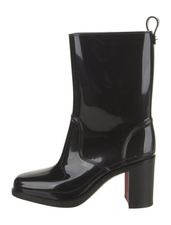 Christian Louboutin Spike Accents Rubber Rain Boots