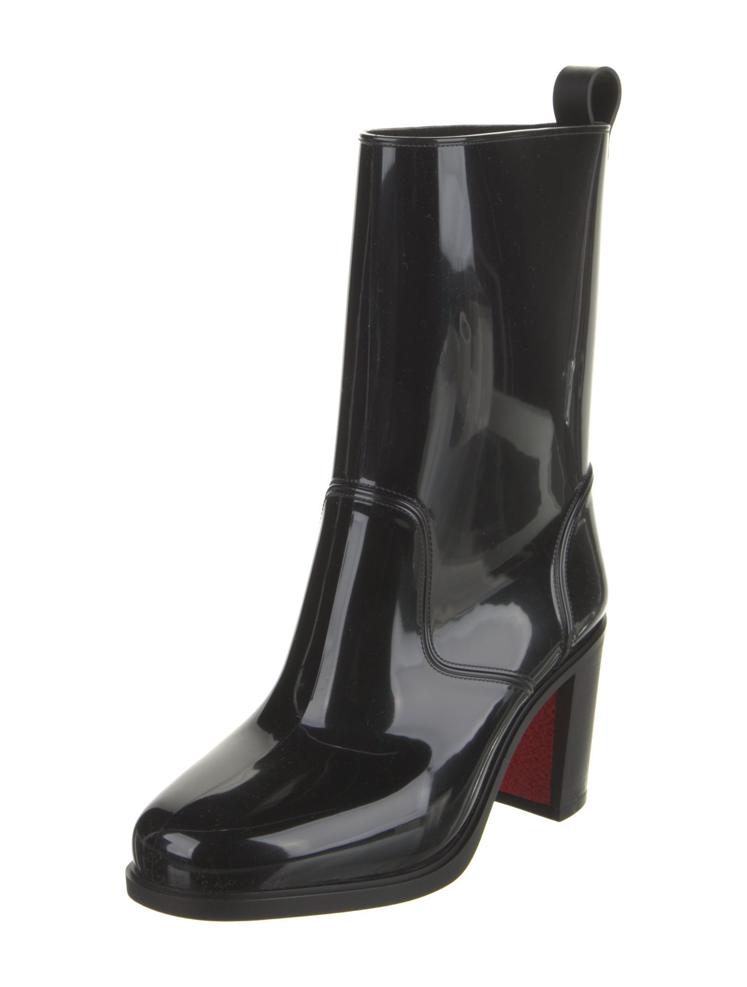 Christian Louboutin Spike Accents Rubber Rain Boots