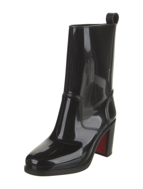 Christian Louboutin Spike Accents Rubber Rain Boots